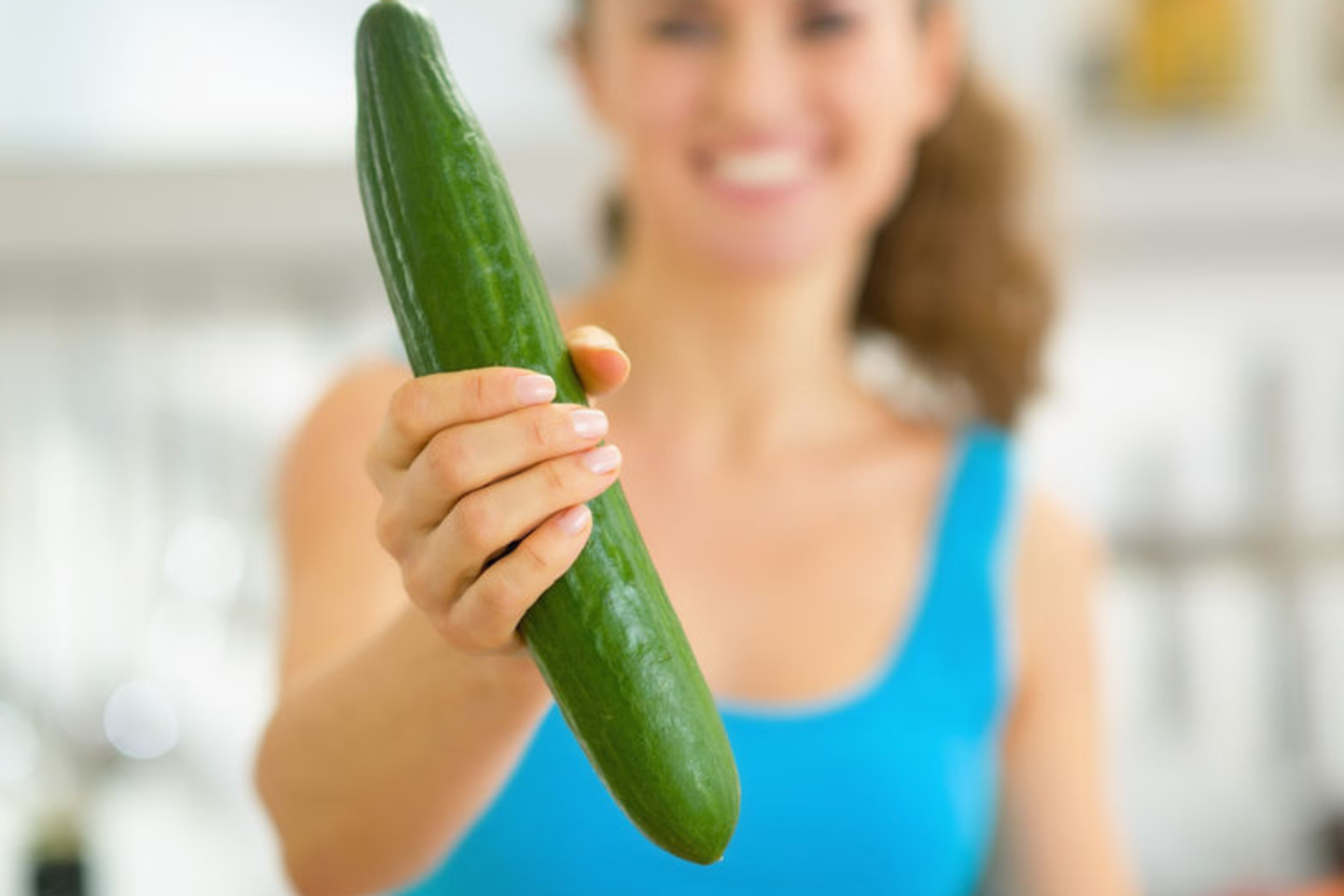 Going town with cucumber free porn photo