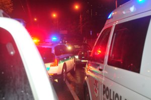 Susidūrus automobiliams Vilniuje nukentėjo dvi moterys