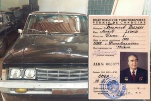 Už neįtikėtiną pinigų sumą rusas įsigijo Leonido Brežnevo vairuotojo pažymėjimą