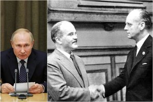V. Putinas atmetė Vakarų kritiką dėl 1939 metų SSSR ir nacistinės Vokietijos pakto