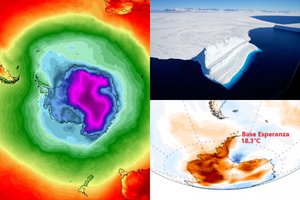 Antarktidoje užfiksuotas bauginantis reiškinys – rekordinė 18,3 laipsnių šiluma