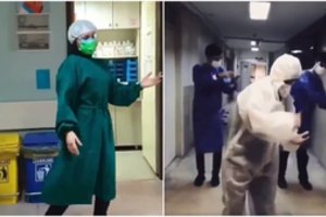 Koronaviruso apimtame Irane šokančių medicinos darbuotojų įrašai kelia žmonių nuotaiką