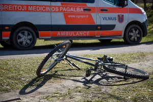 Pasimaišius šuniukui – kaktomuša Vilniuje: susidūrė du dviratininkai