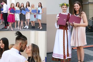 VU studentams įteikti diplomai: išreiškė pagarbą tautiniam kostiumui, puošėsi suknelėmis