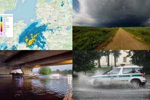 Lietuvos link artinasi galinga liūtis: perspėja dėl potvynio ir eismo sutrikimų
