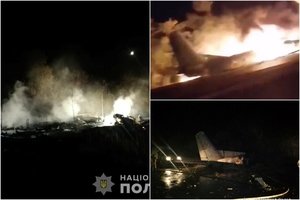 Tragedija Rytų Ukrainoje: sudužo karinis lėktuvas, žuvo mažiausiai 22 žmonės