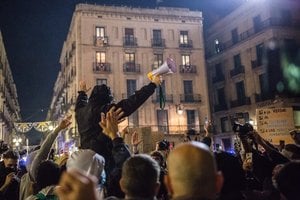 Barselonoje per protesto akciją prieš su COVID-19 susijusius ribojimus kilo neramumų