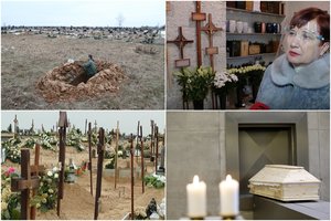 Lietuvoje laidojimo namai jau pritrūko vietos šaldytuvuose, krematoriume tenka laukti eilėse: kartais nelieka kam palaidoti