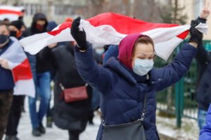 Minske sulaikyta pensininkų protesto akcijos dalyvių