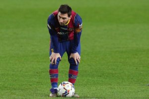 Lionelis Messi nesugebėjo įmušti nuo 11 metrų žymos, „Barcelona“ praranda taškus