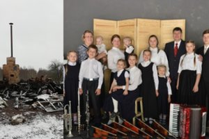 Kalėdų nakties košmaras Dūkšto seniūnijoje: 13 vaikų turinti šeima liko be namų