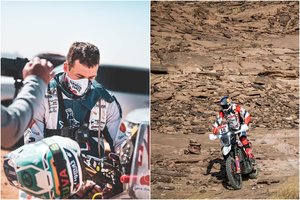 Dakaro ralyje A. Gelažninko gaivintam motociklininkui sukelta dirbtinė koma: vyksta kova dėl jo gyvybės