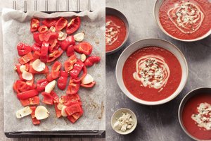 Orkaitėje keptų paprikų ir pomidorų sriuba: skanu ir paprasta pagaminti