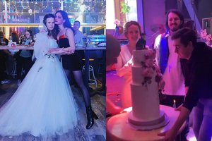 Rusijos atlikėjos ir prodiuserio vestuvių puotoje – garsenybių dainos ir netikėtas tortas 