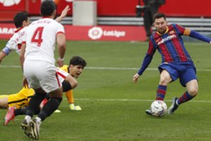 „Barcelona“ po pergalės Sevilijoje šoktelėjo į antrąją vietą