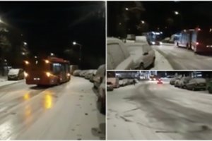 Vilniaus gatvės – lyg čiuožyklos: autobusams kai kurie keliai tapo neįveikiami