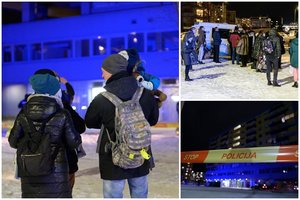 Vilniuje gautas pranešimas apie įtrūkusią daugiaaukščio sieną – namas evakuotas