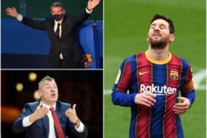 „Barcelona“ prezidentą sveikino šalia sėdėję Lionelis Messi ir Šarūnas Jasikevičius