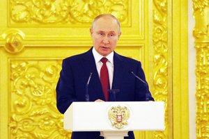 V. Putinas: Rusija „išmuš dantis“ priešininkams, jei šie kėsinsis į jos teritoriją