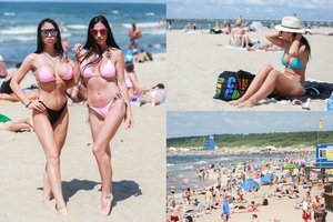 Palangos pliažą nugulė saulės išsiilgę poilsiautojai: moterys demonstruoja įdegusius kūnus 