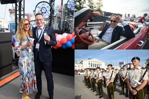 Vilniaus oro uoste – amerikietiškas vakarėlis: Žygimantas Pavilionis atvyko su žmona Asta