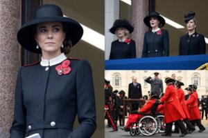 Jungtinėje Karalystėje įvyko Atminimo diena: elegancija žavėjo Catherine Middleton