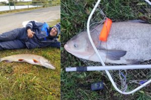 Kėdainietis žvejys sugavo savo gyvenimo žuvį: laimikis svėrė daugiau nei 18 kilogramų