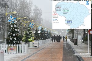 Šalčio ir šilumos rekordai Lietuvoje, fiksuoti per Kalėdas