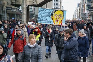 Briuselyje keli tūkstančiai gyventojų protestavo prieš ribojamąsias priemones