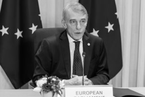 Mirė Europos Parlamento pirmininkas Davidas Sassoli
