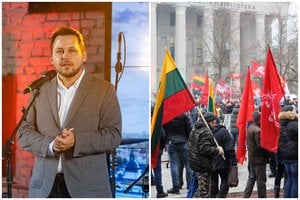 Vilniaus mero patarėjas kirto Nepriklausomybės aikštę užgulusiai protestuotojų miniai: jūs esate vėžys