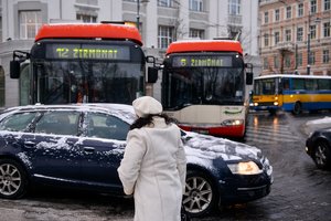 Dėl geresnių sąlygų „Vilniaus viešojo transporto“ darbuotojai pradėjo protesto akciją