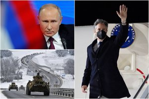 JAV planuojant diplomatų evakuaciją iš Kijevo, V. Putinas perspėja: „Mes nebeturime kur trauktis“