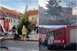 Vilniuje ugniagesiai sukelti ant kojų – per gaisrą Užupyje nukentėjo žmogus