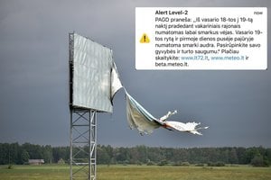 Klimatologas įspėja pasiruošti Lietuvą užgriūsiančiai audrai: vėjo greitis gali siekti 33 m/sek., kyla potvynio banga