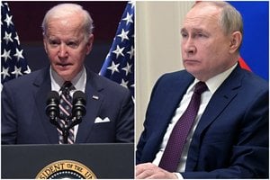 Pasiuntė žinią Kremliui: J. Bidenas su V. Putinu susitiks, „jei nebus įvykusi invazija“