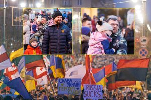 Prie Seimo Vilniuje Ukrainai palaikymą išreiškė žinomi žmonės