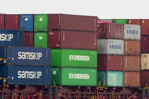 Belgijoje įstrigo apie 1,5 tūkst. Rusijai skirtų konteinerių