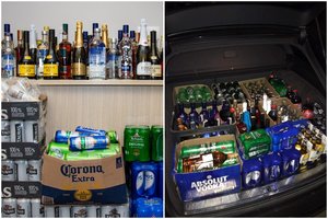 Plungėje išaiškinti nelegalaus alkoholio taškai – konfiskuota daugiau kaip 200 litrų alkoholio