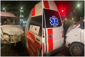 Vilniuje į avarija pateko ligonį vežęs greitosios automobilis