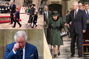 Karalienė Elizabeth II pamaldose už jos velionį vyrą princą Philipą nesulaikė ašarų