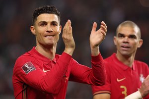 Patekimu į penktą Pasaulio čempionatą iš eilės besidžiaugiantis C. Ronaldo: „Esame ten, kur ir turime būti“