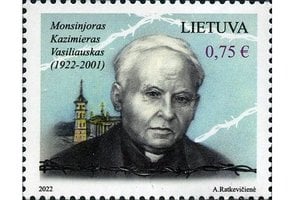 Išleistas pašto ženklas vienam garsiausių Lietuvos dvasininkų – monsinjorui Kazimierui Vasiliauskui