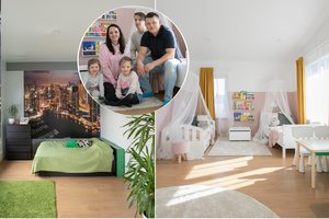 Vilniečių šeimos buto perversmas: asketiškas paauglio kambarys virto rožine sesučių karalyste