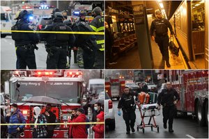 Niujorko metro – išpuolis: per susišaudymą sužeista mažiausiai 13 asmenų, rasti nesprogę užtaisai