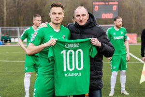 100 rungtynių A lygoje su „Kauno Žalgiriu“ sužaidęs E. Kloniūnas – ketvirtasis klubo istorijoje