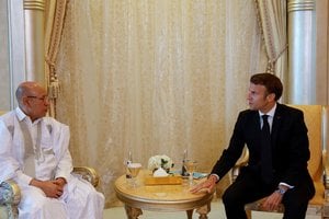 Naujasis JAE prezidentas susitiko su E. Macronu