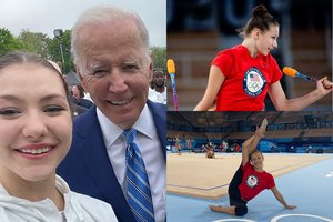 Lietuvių kilmės gimnastei – J. Bideno dėmesys: JAV spindinti E. Griškėnas nori įkvėpti Lietuvos sportininkes