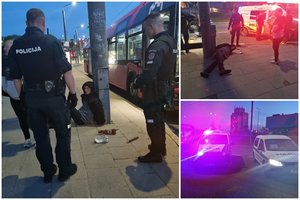 Keleivių muštynes Vilniaus autobuse sprendė 3 policijos ekipažai: galiausiai visi taikiai išsivaikščiojo