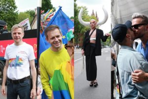 LGBTQ+ eitynėse – garsūs žmonės: netrūko spalvų ir bučinių